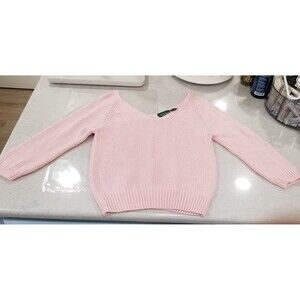 Carroll Reed cotton blend v neck Sweater size medium